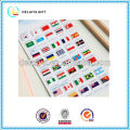 Many countries flags puffy stickers for kids